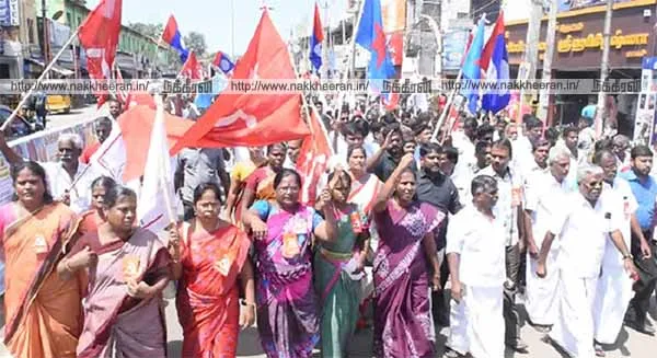 Marxist Communist Party arrested for blocking railway station in Madurai
